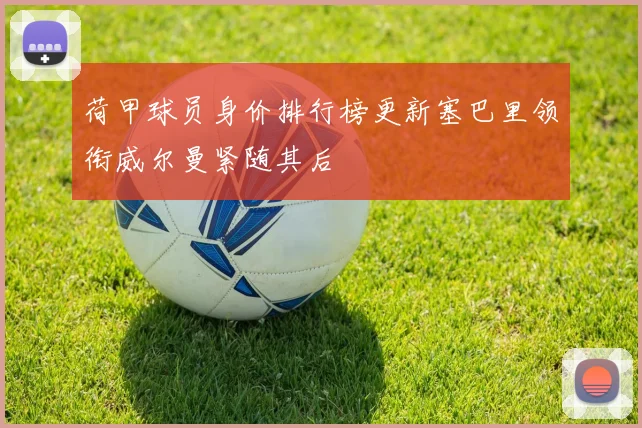 荷甲球员身价排行榜更新塞巴里领衔威尔曼紧随其后